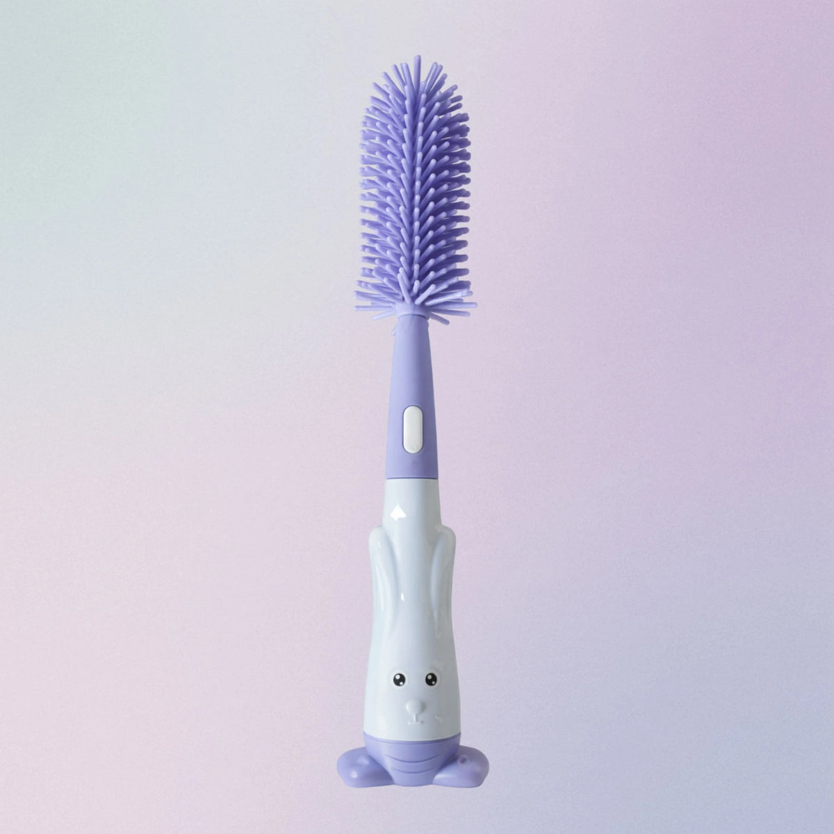 Baby blue 360° silicone bottle brush cleaner set for baby bottles, nipples and straws