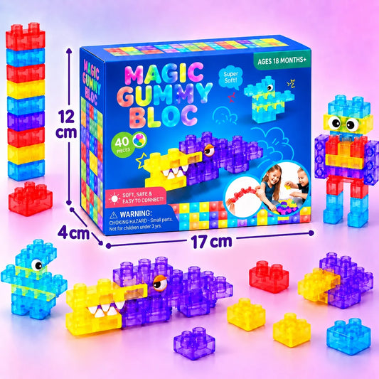 Magic Gummy Building Blocks (40 Pieces)