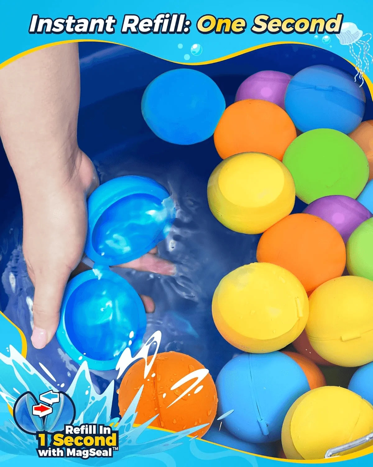 Reusable Magnetic Water Balloons (Set of 4)