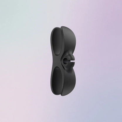 Black adhesive silicone appliance cord organizer