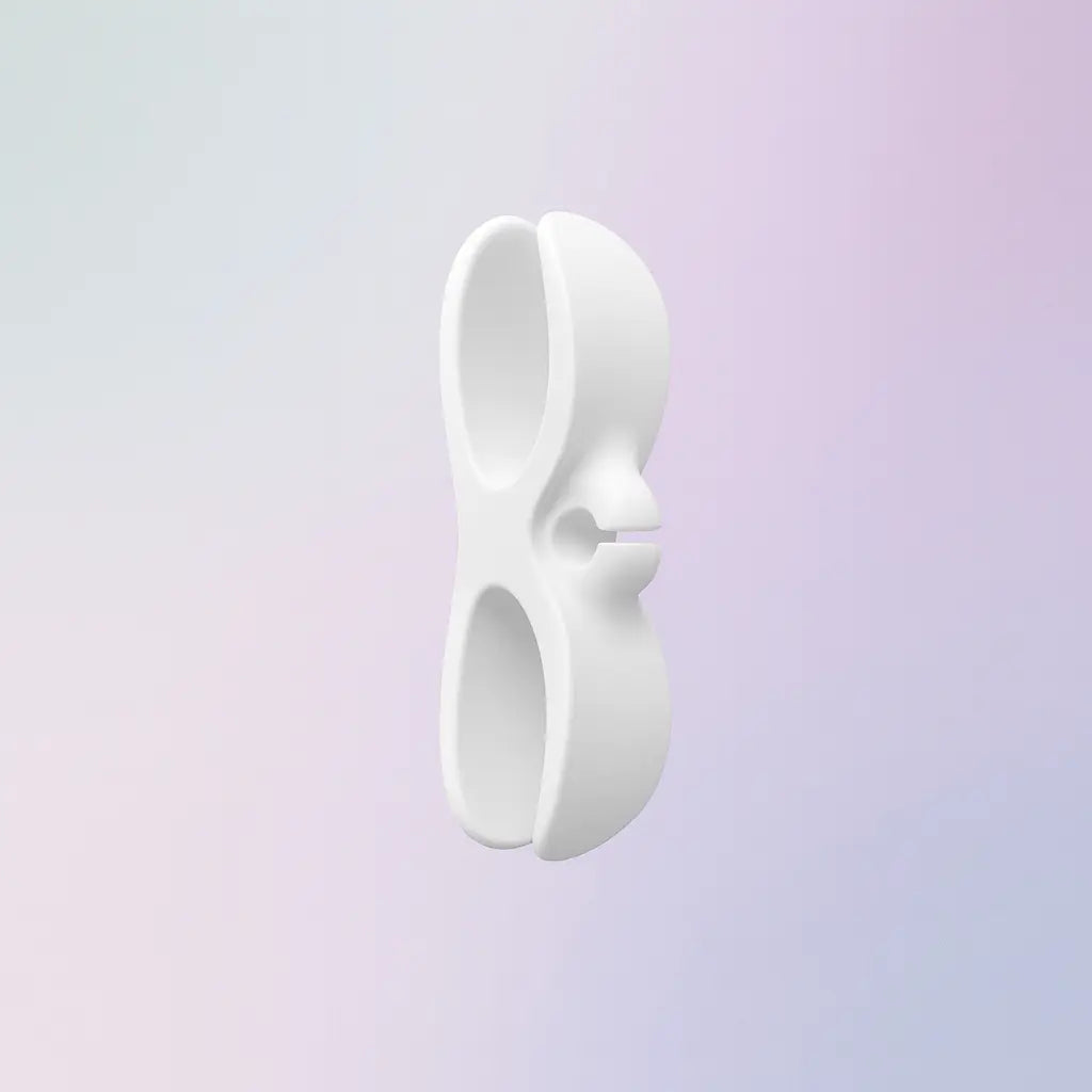 White adhesive silicone appliance cord organizer