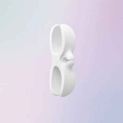 White adhesive silicone appliance cord organizer