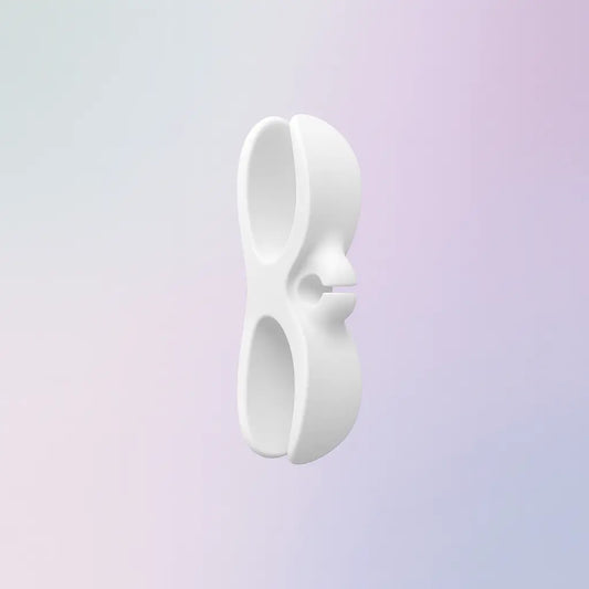 White adhesive silicone appliance cord organizer