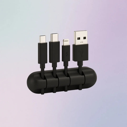 cable clips holder on a gradient background