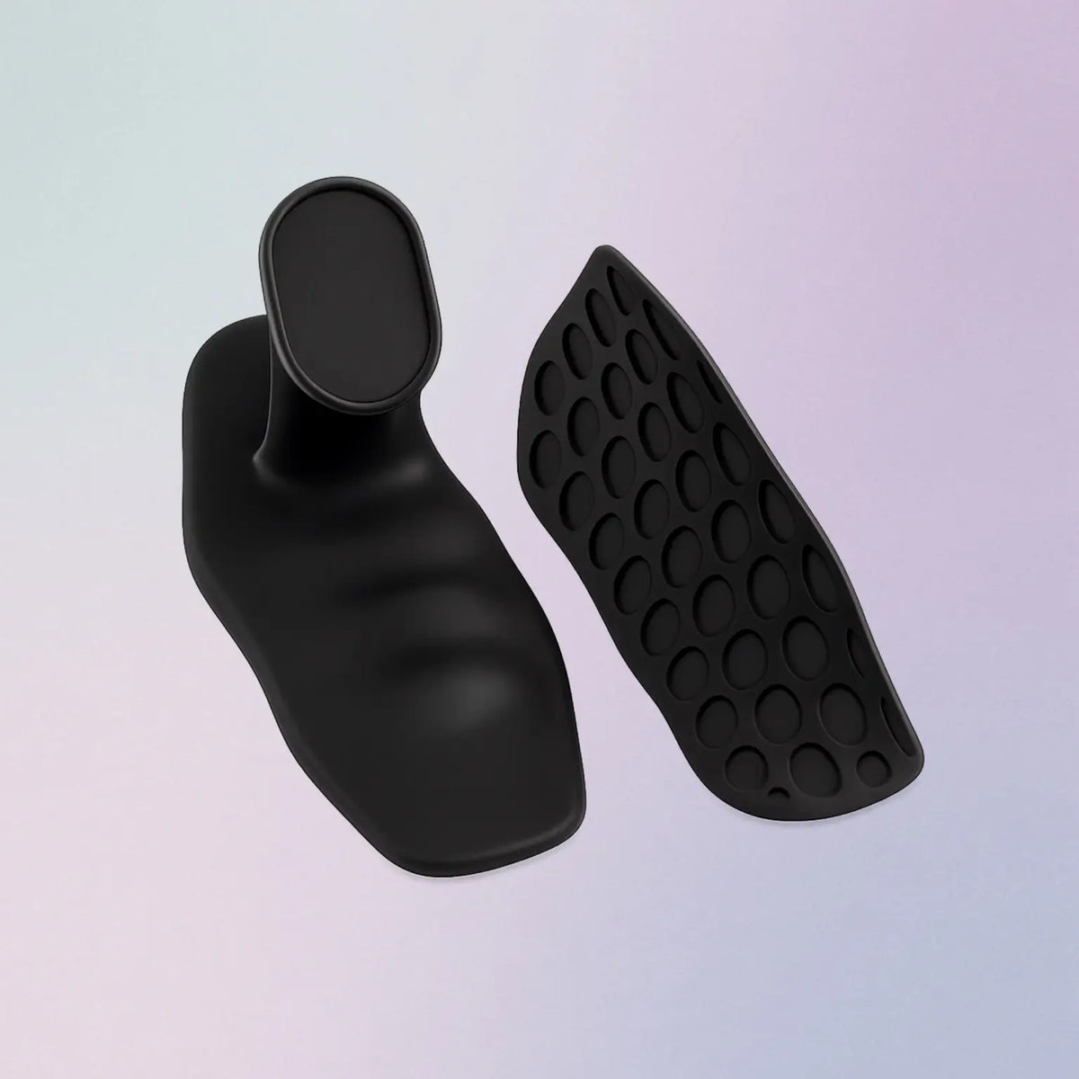 Black textured silicone workout grips for weightlifting