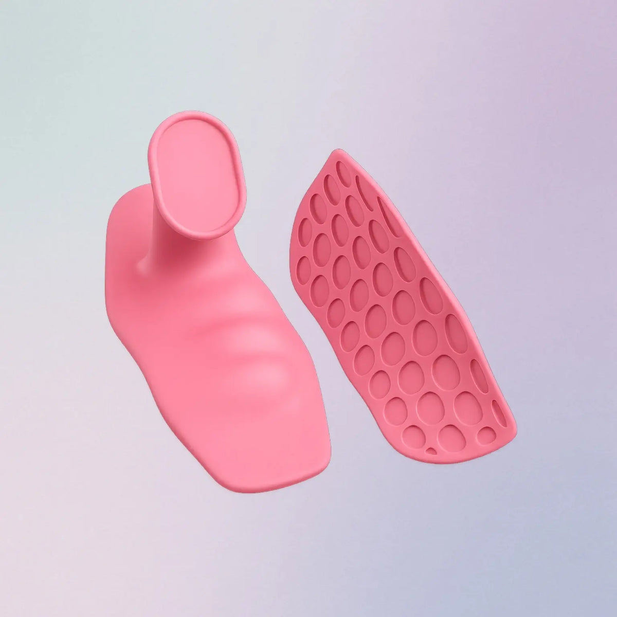 Pink textured silicone workout grips for weightlifting