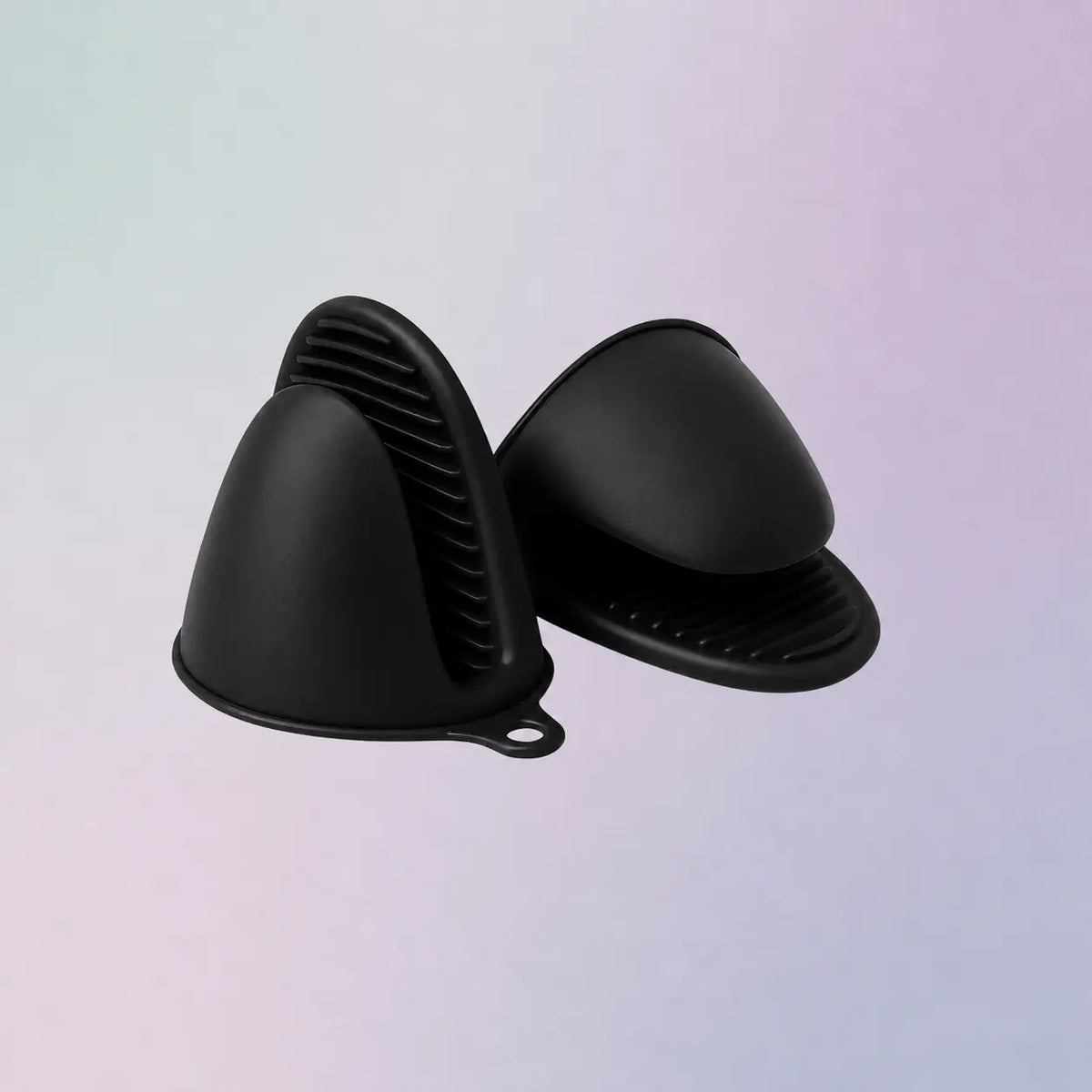 Black silicone pinch kitchen gloves
