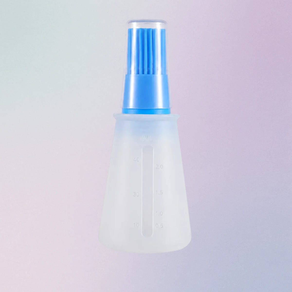Baby blue silicone oil bottle brush for oil, honey and sauces