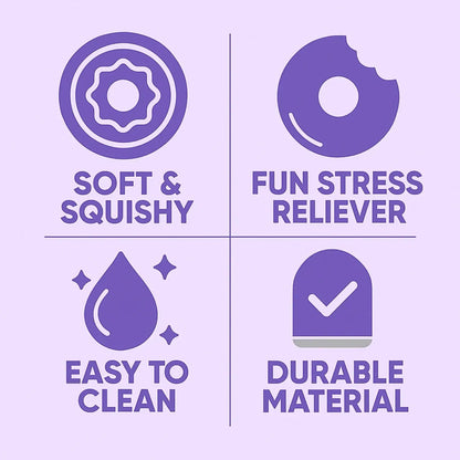 Purple icons and text describing properties on a light purple background
