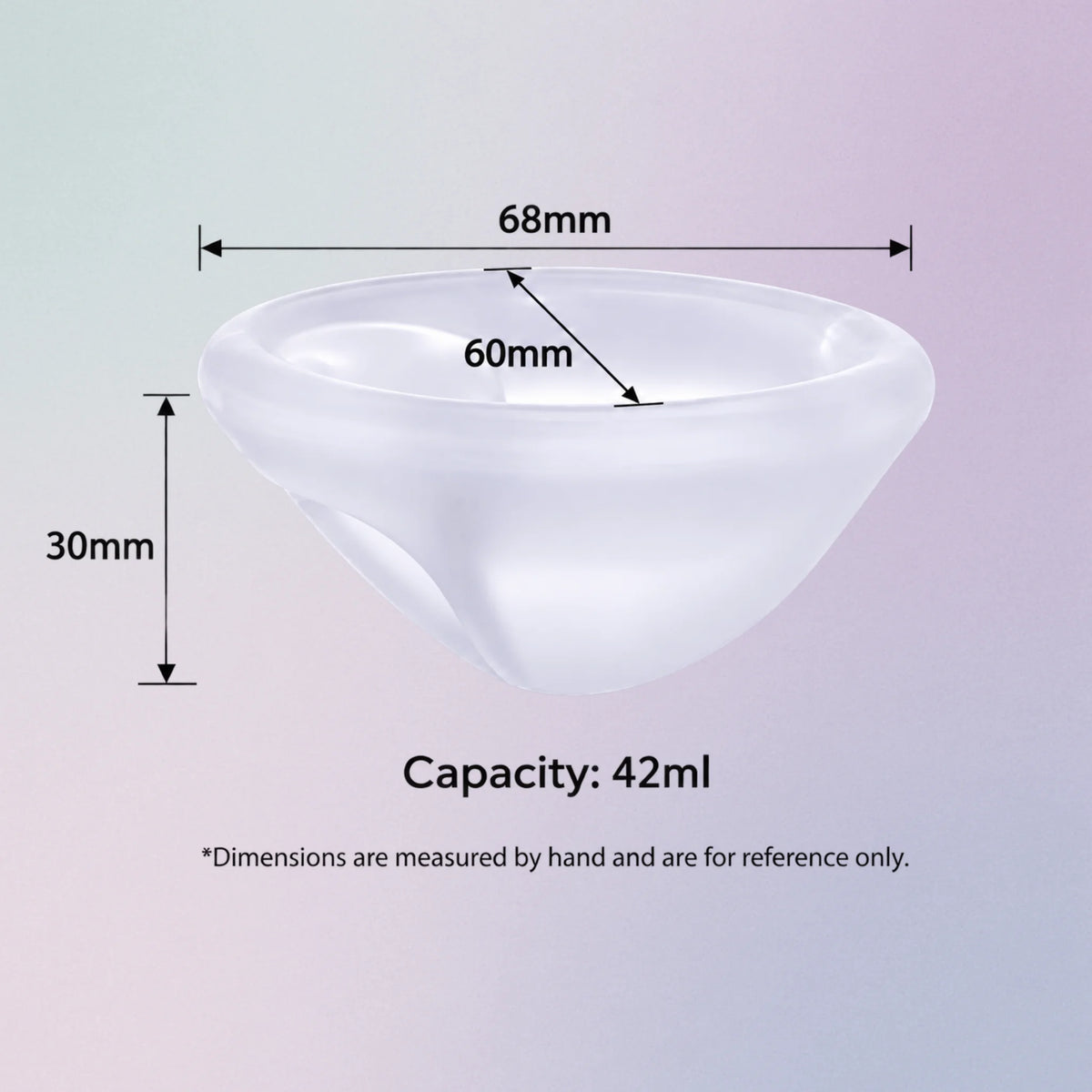 Large 42 ml reusable silicone menstrual disc