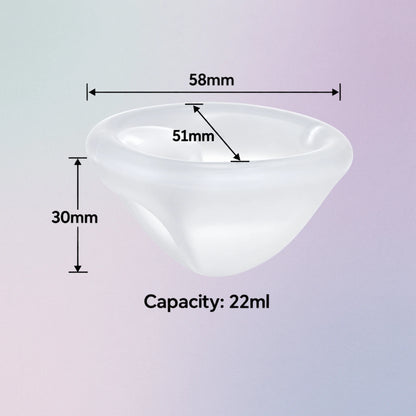 Small 22 ml reusable silicone menstrual disc