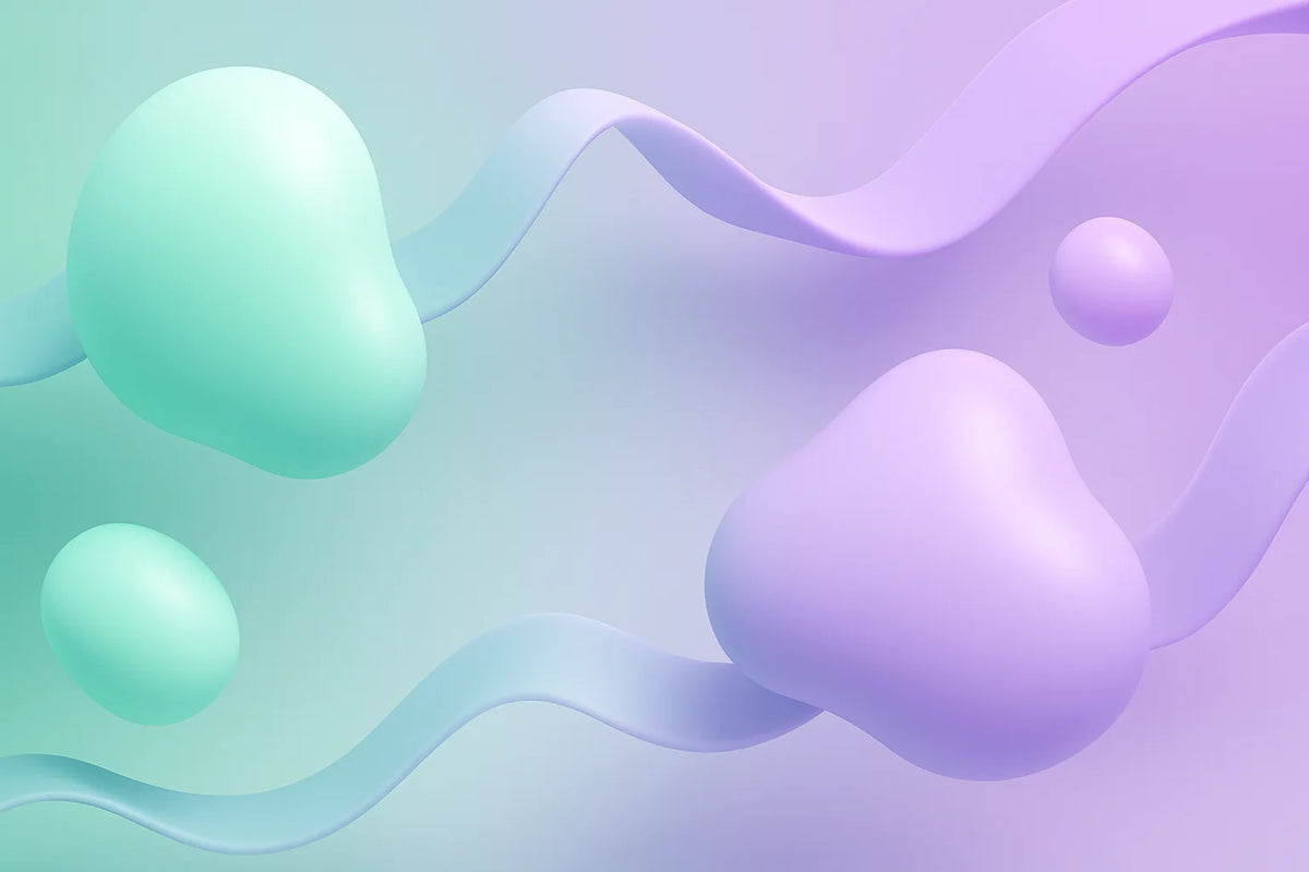 Silicomerce silicone home essentials, skincare tools and squishy fidget toys arranged on a colorful pastel background