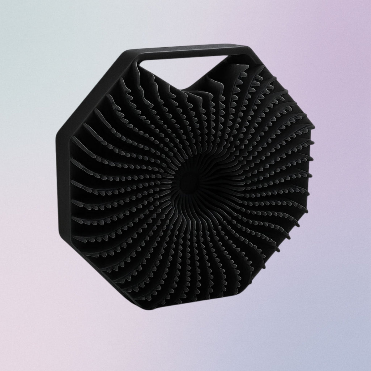 Black antimicrobial silicone body scrubber