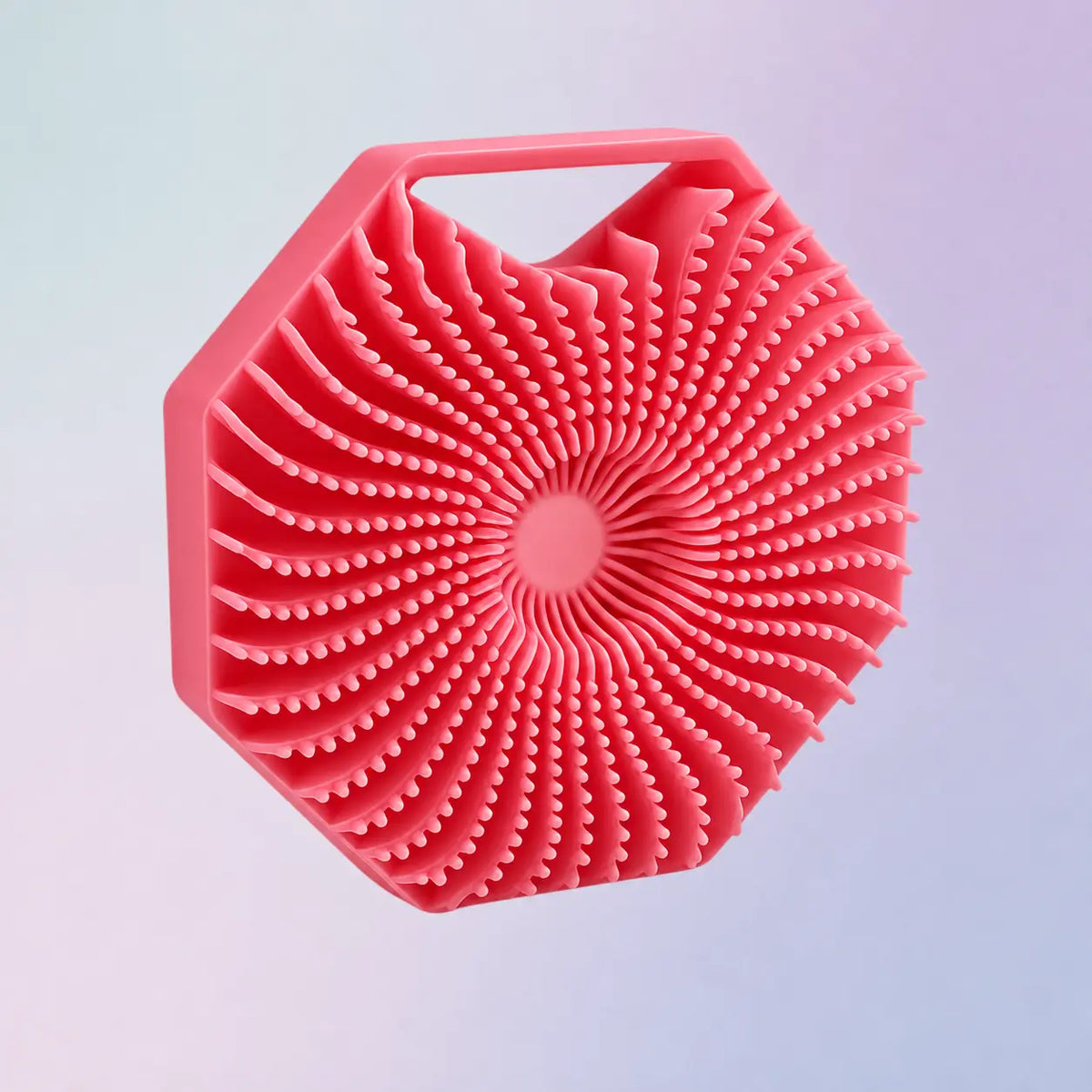 Pink antimicrobial silicone body scrubber