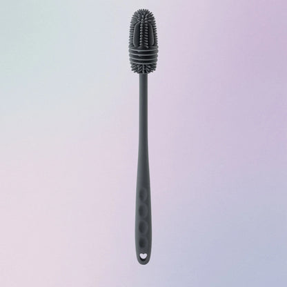 Bottle cleaning brush with food-grade silicone bristles