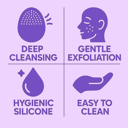 Face scrubber benefits: deep cleansing, gentle exfoliation, quick-drying, BPA-free and reusable