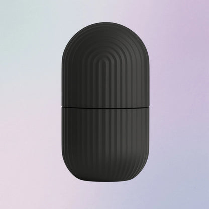 Black silicone ice roller for face puffiness and redness