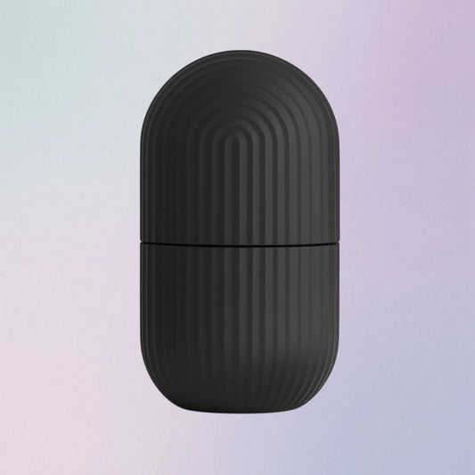 Black silicone ice roller for face puffiness and redness